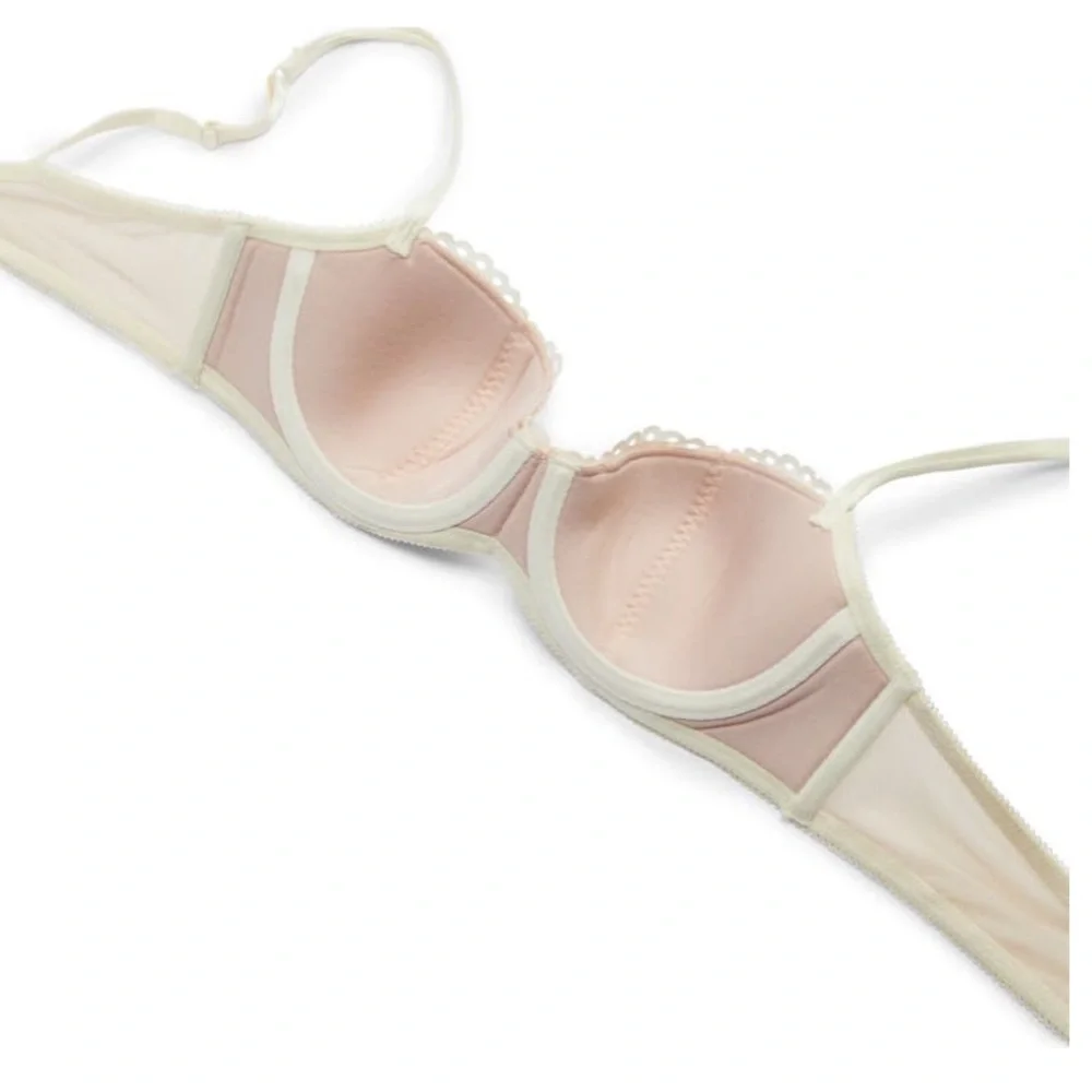 b.tempt’d by Warcoal ivory balconette bra